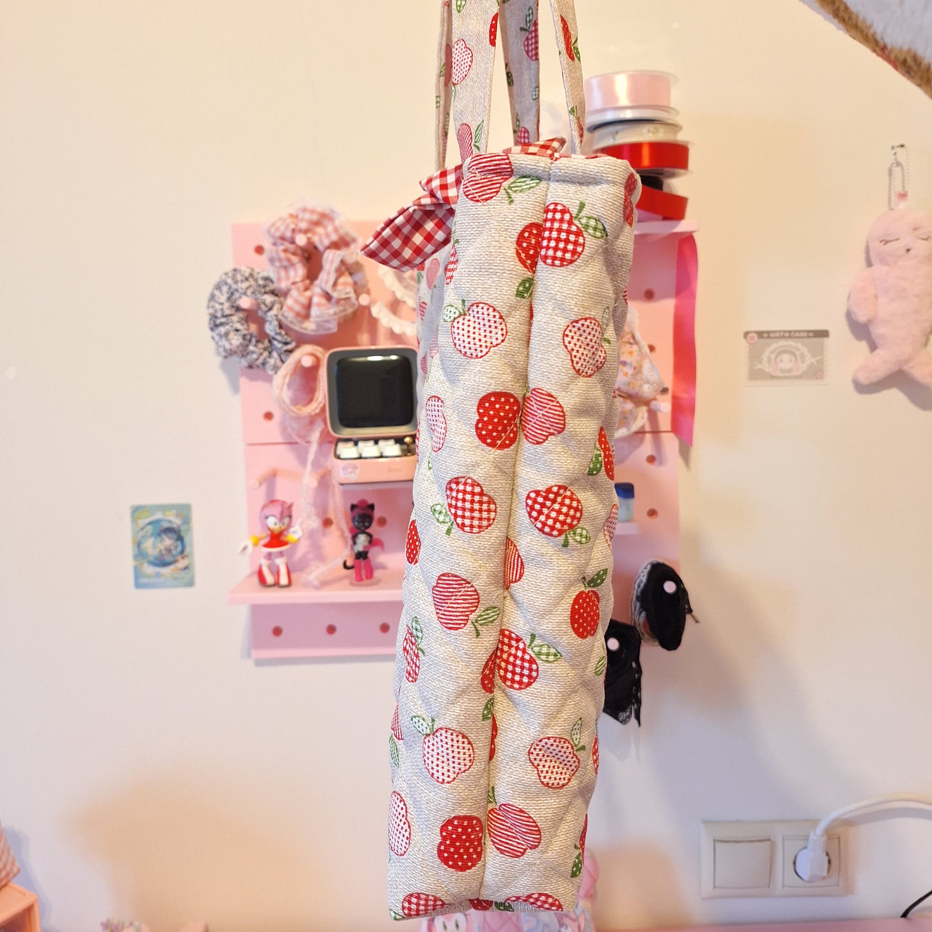 Bolso acolchado de manzanas