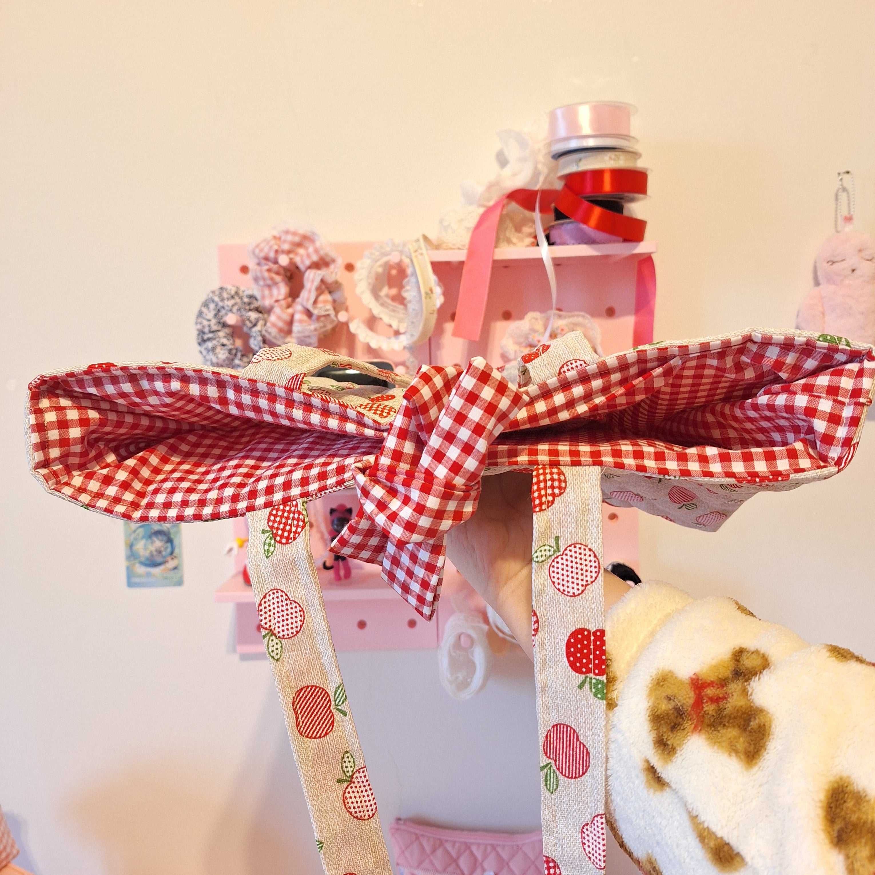 Bolso acolchado de manzanas