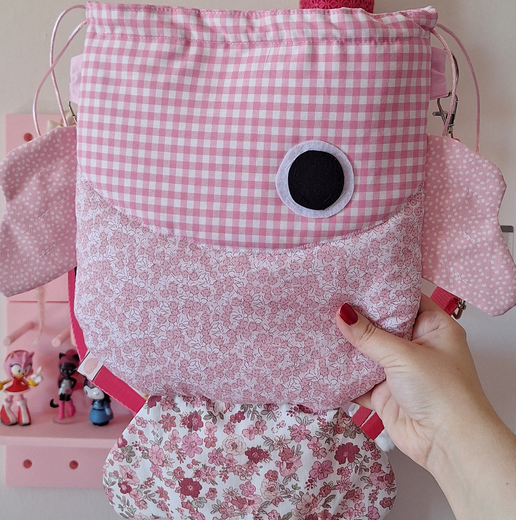 Pink Garden - bolso en forma de pez